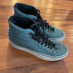 Vans Blue Denim High-Top Sneakers